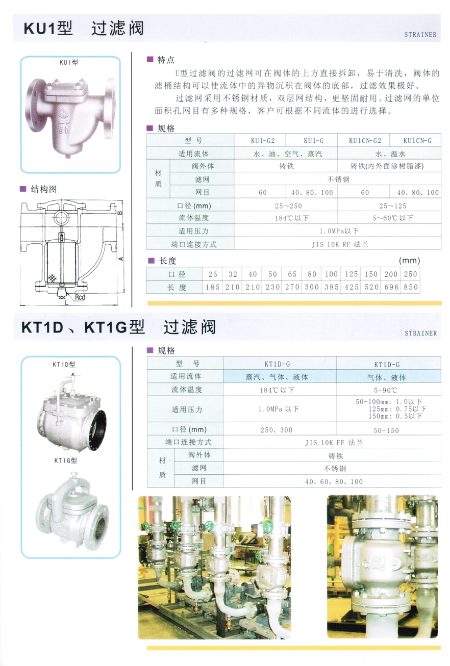 KT1G型氣體、液體過(guò)濾器